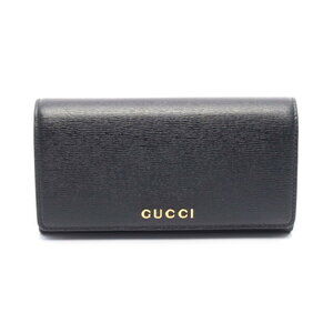 Gucci Script Bifold Long Wallet Leather Black